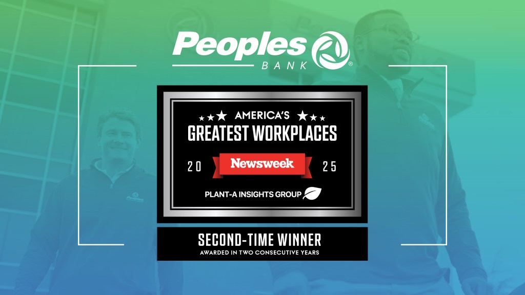 Peoples Bank Named to Newsweek’s America’s Greatest Workplaces 2025